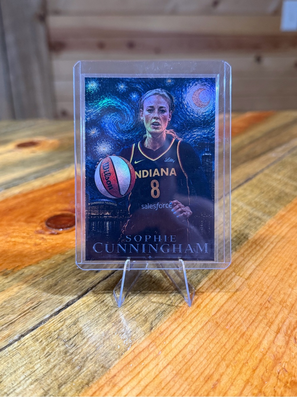 Sophie Cunningham Indiana Fever Starry Night Custom Basketball Trading Card